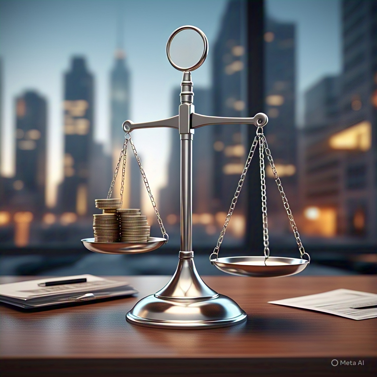 Scales balancing the choice between part payment and full prepayment